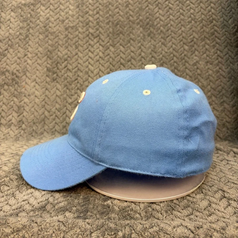 TC&B Elite Series Light Blue Fitted Baseball Hat Size 7 1/8 S Logo Character